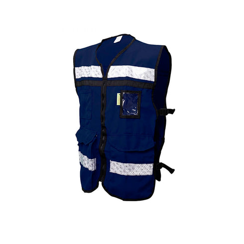 Jyrsa Chaleco azul marino abierto c/reflejante talla XG SR2040AZCR